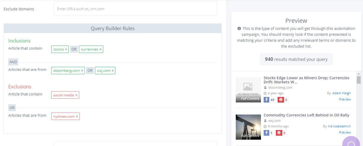 Content discovery - Contentstudio