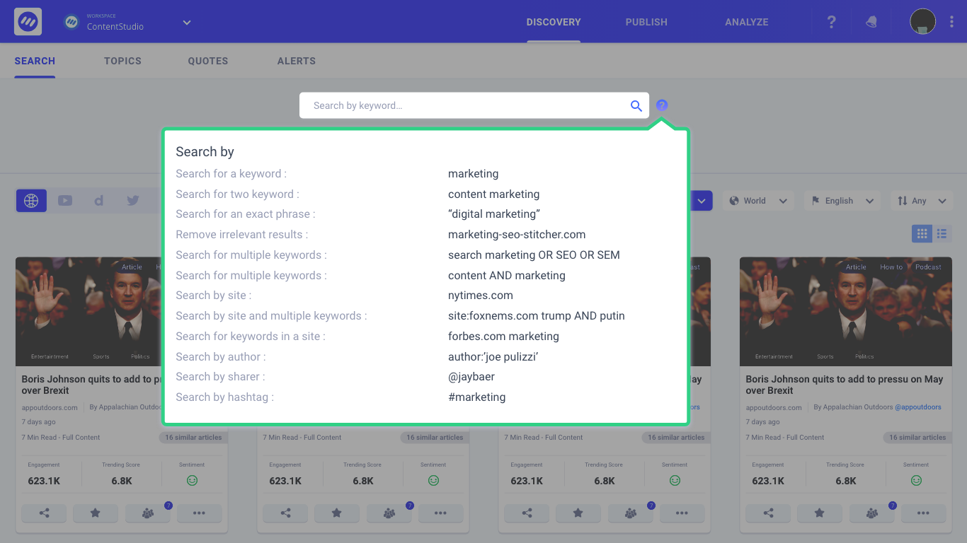 social marketing tools - ContentStudio