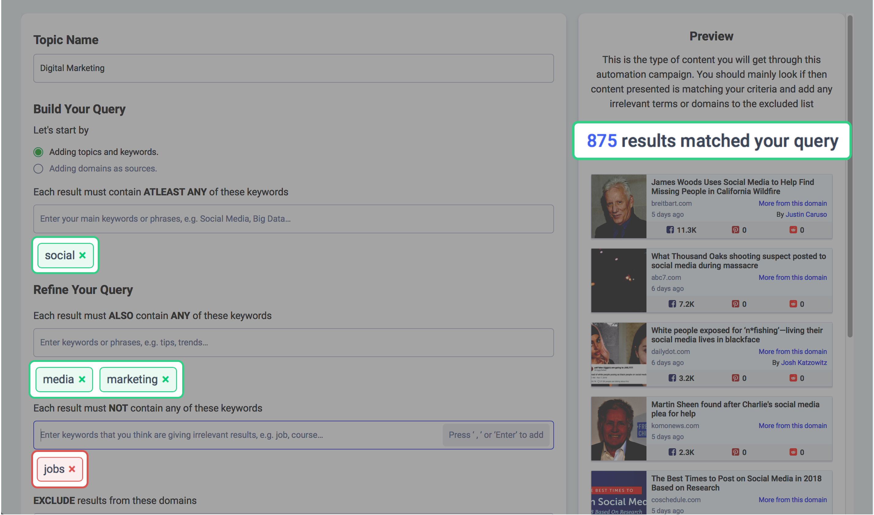 content curation tools - ContentStudio