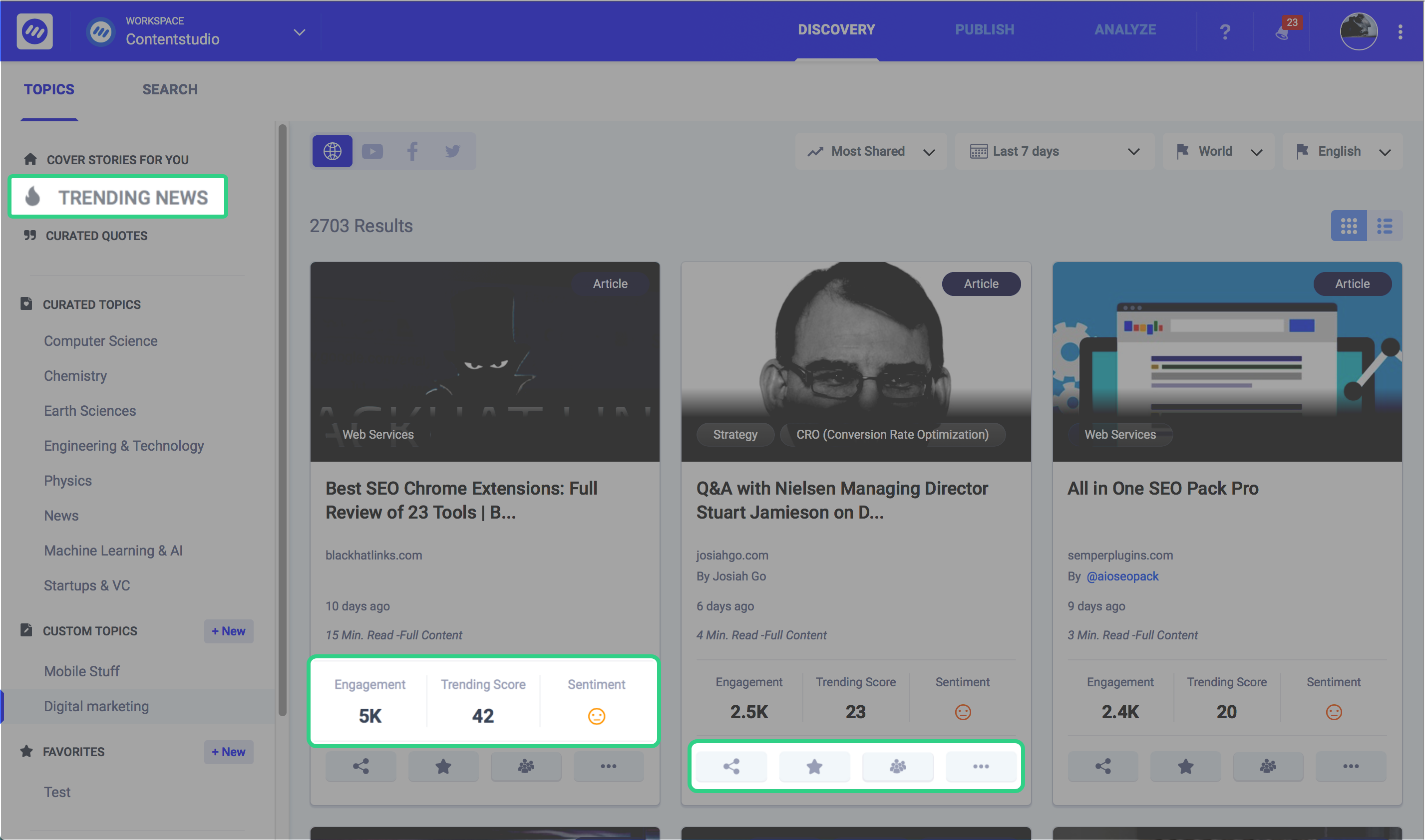 social media content marketing - ContentStudio
