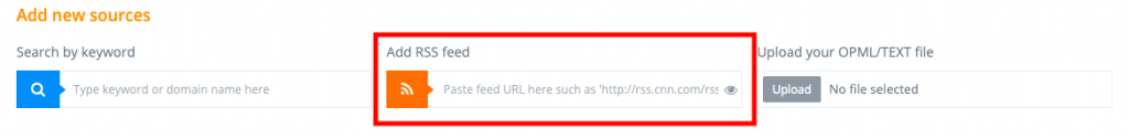 RSS feeds in ContentStudio