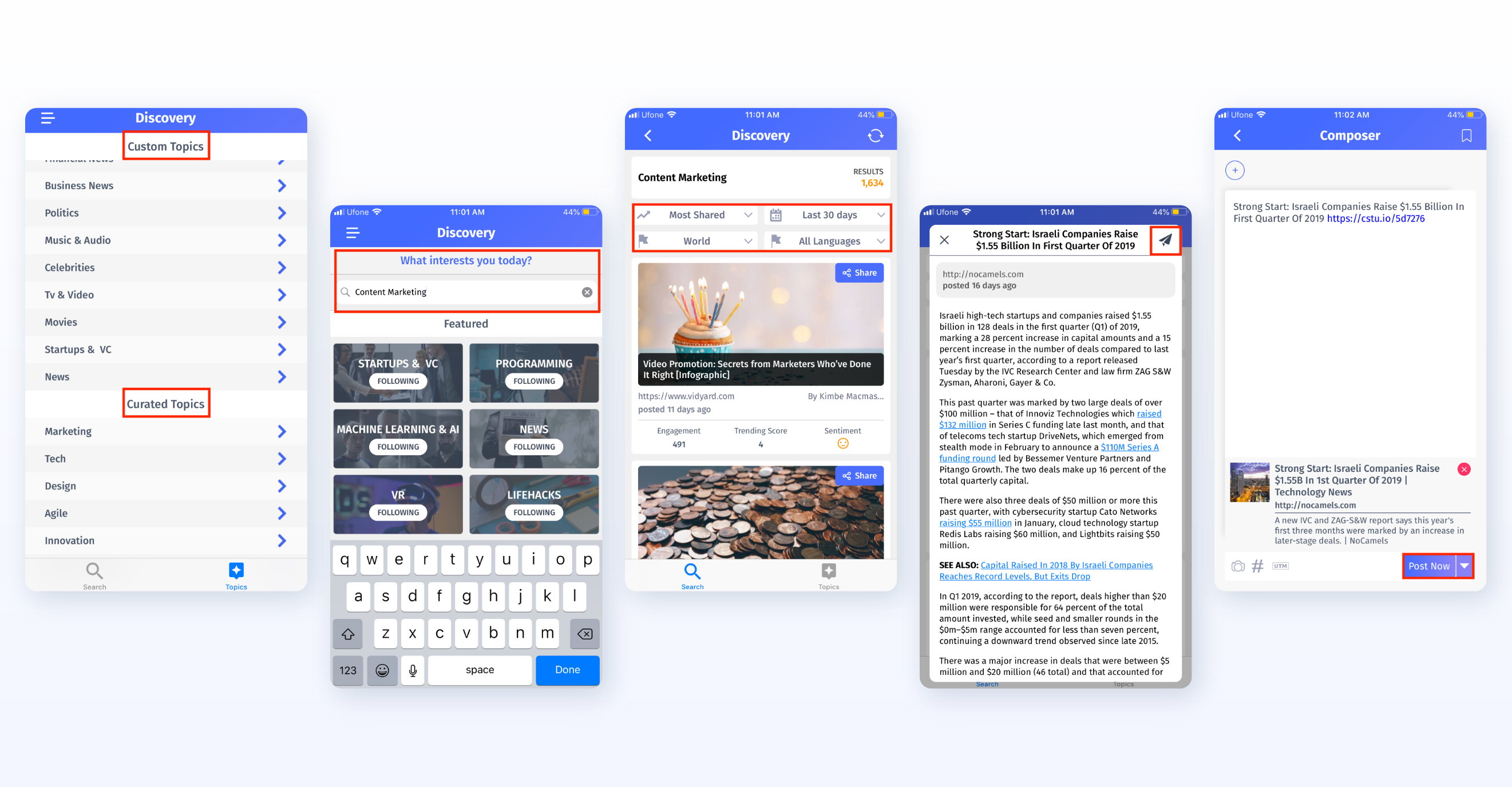 ContentStudio Discovery - Mobile App