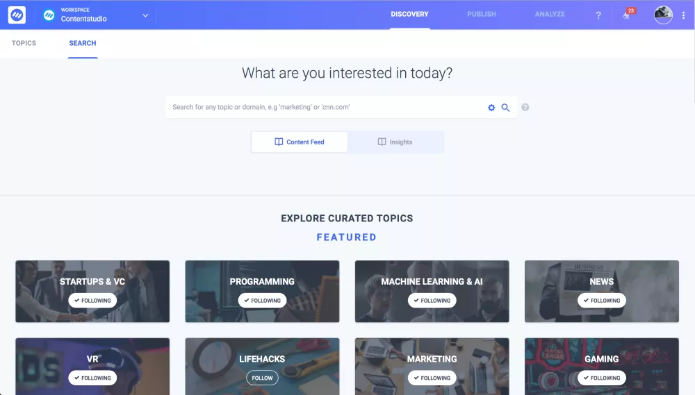 content creation - ContentStudio