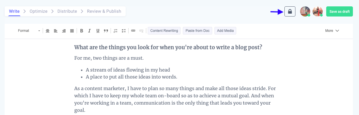 ContentStudio Composer - Team Collaboration