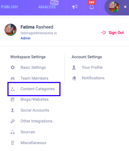 Content Categories