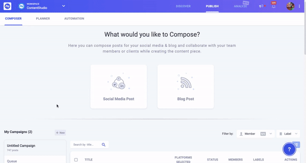 bulk options -ContentStudio