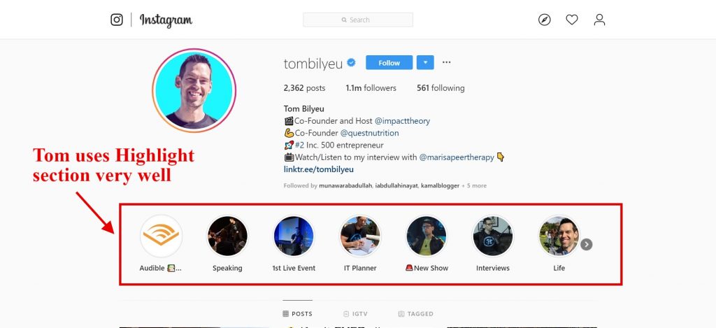 instagram story highlights