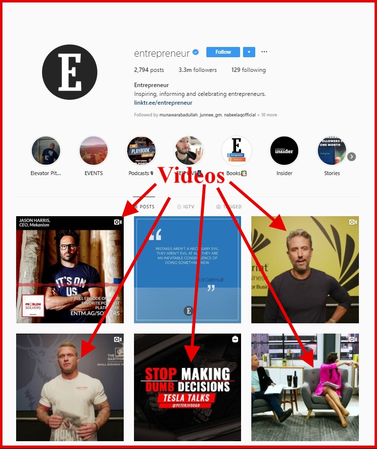 Instagram videos