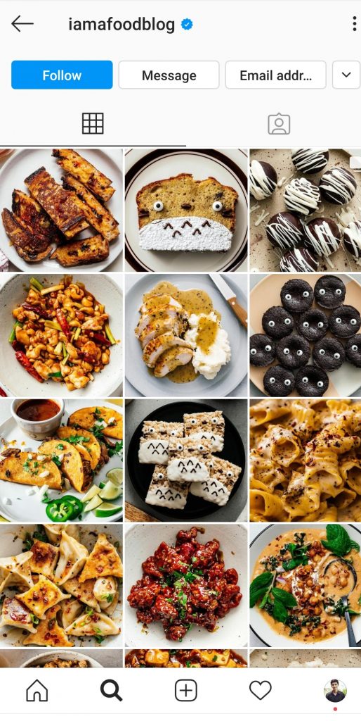 Instgaram food blogger