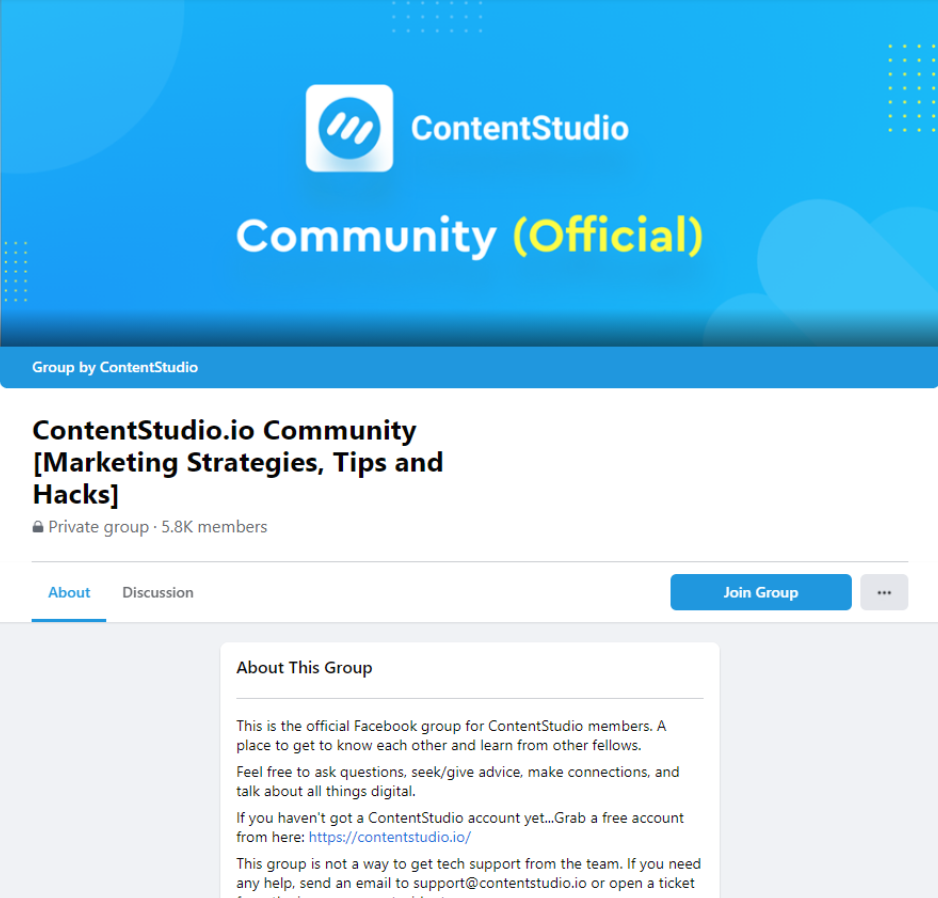 contentstudio community