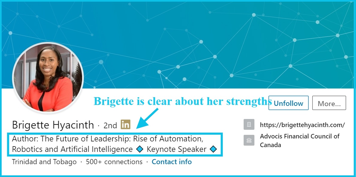 brigette linkedin author bio