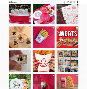 Instagram feed of Arby's