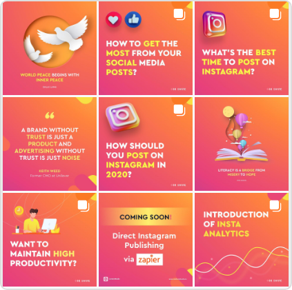 ContentStudio Instagram grid