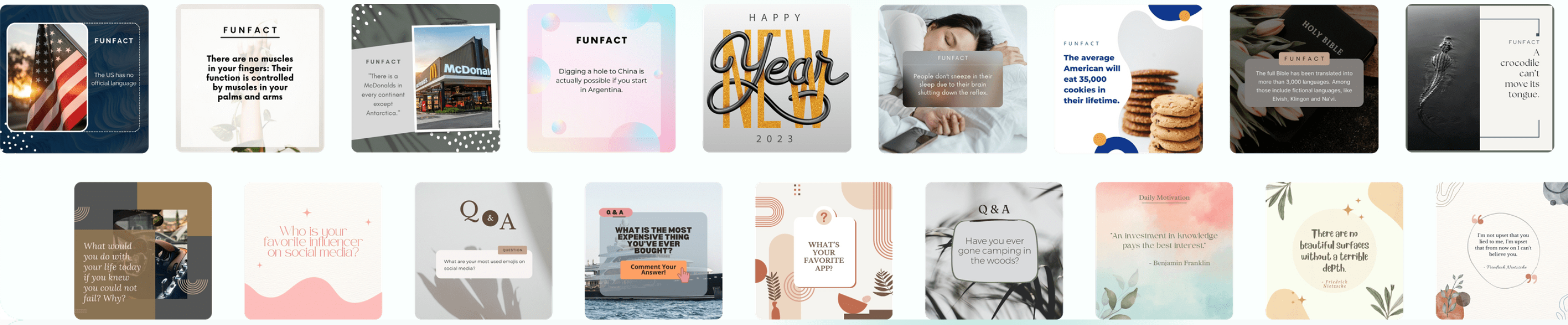 365-day social media content calendar template