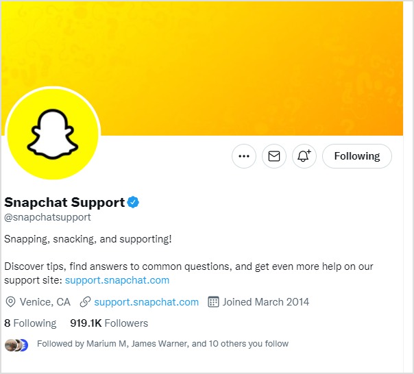 snapchat support