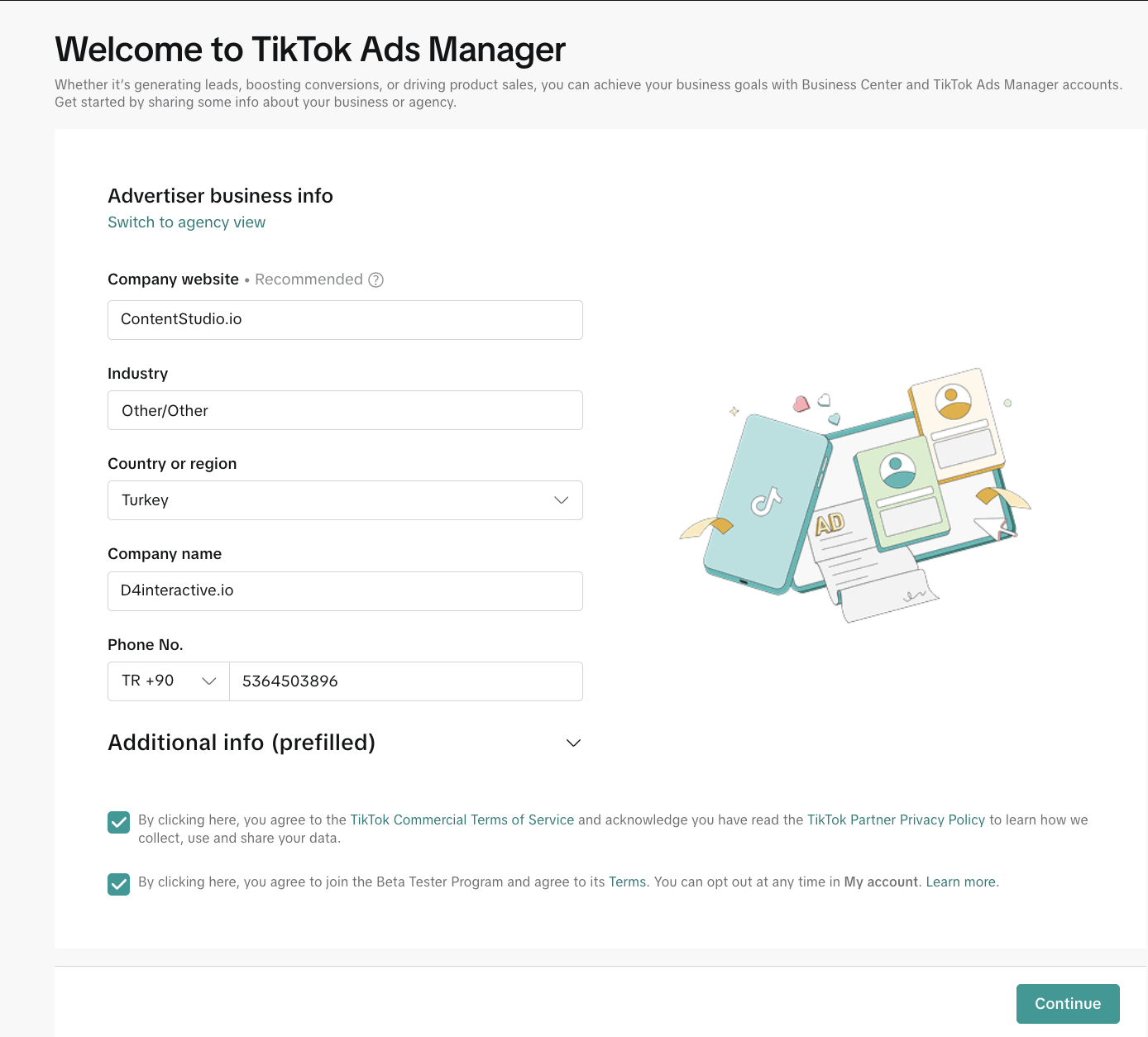 Set up your TikTok business account