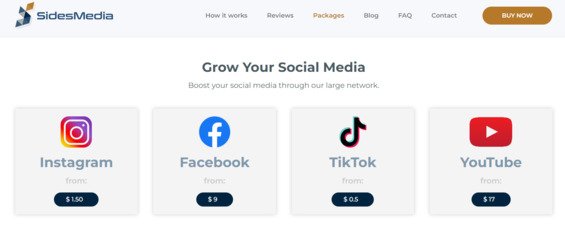 SidesMedia Pricing