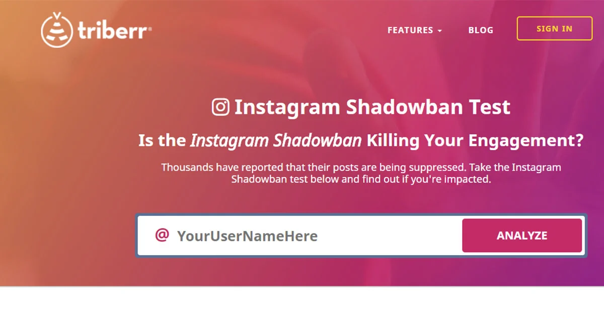Tribber shadowban tester