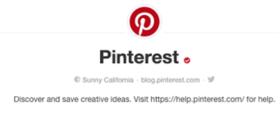 Verified pinterest accounts