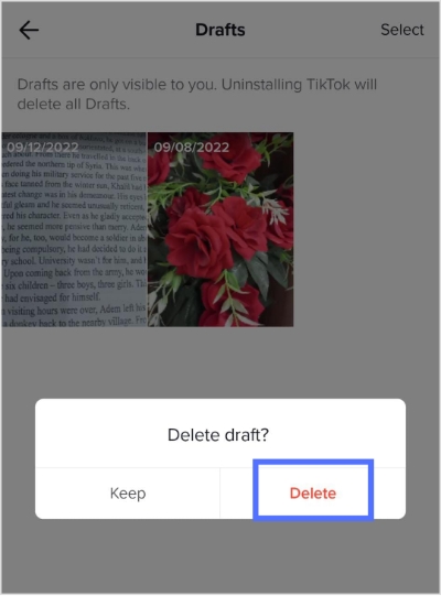 confirm to delete