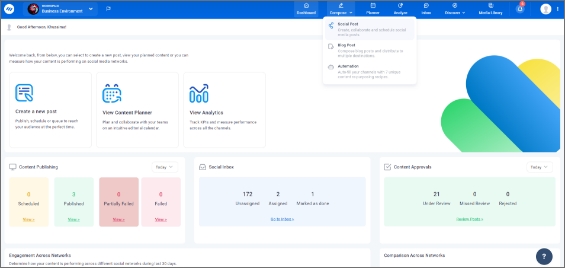 ContentStudio Dashboard