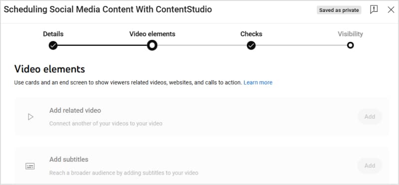 Add Video Elements