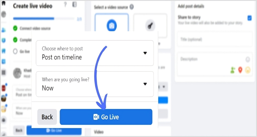 Click to go live