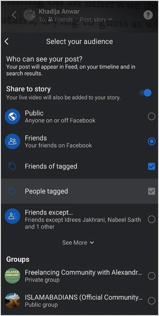 Change advance settings
