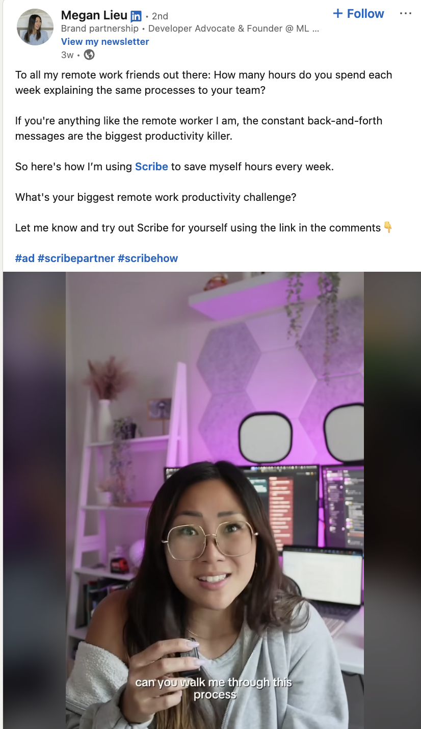 Place hashtags at the end, not scattered throughout
