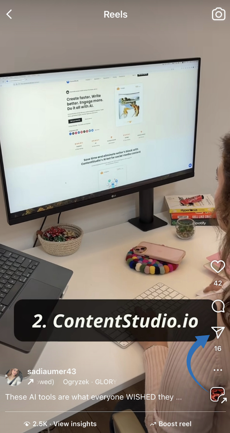 Instagram Share button