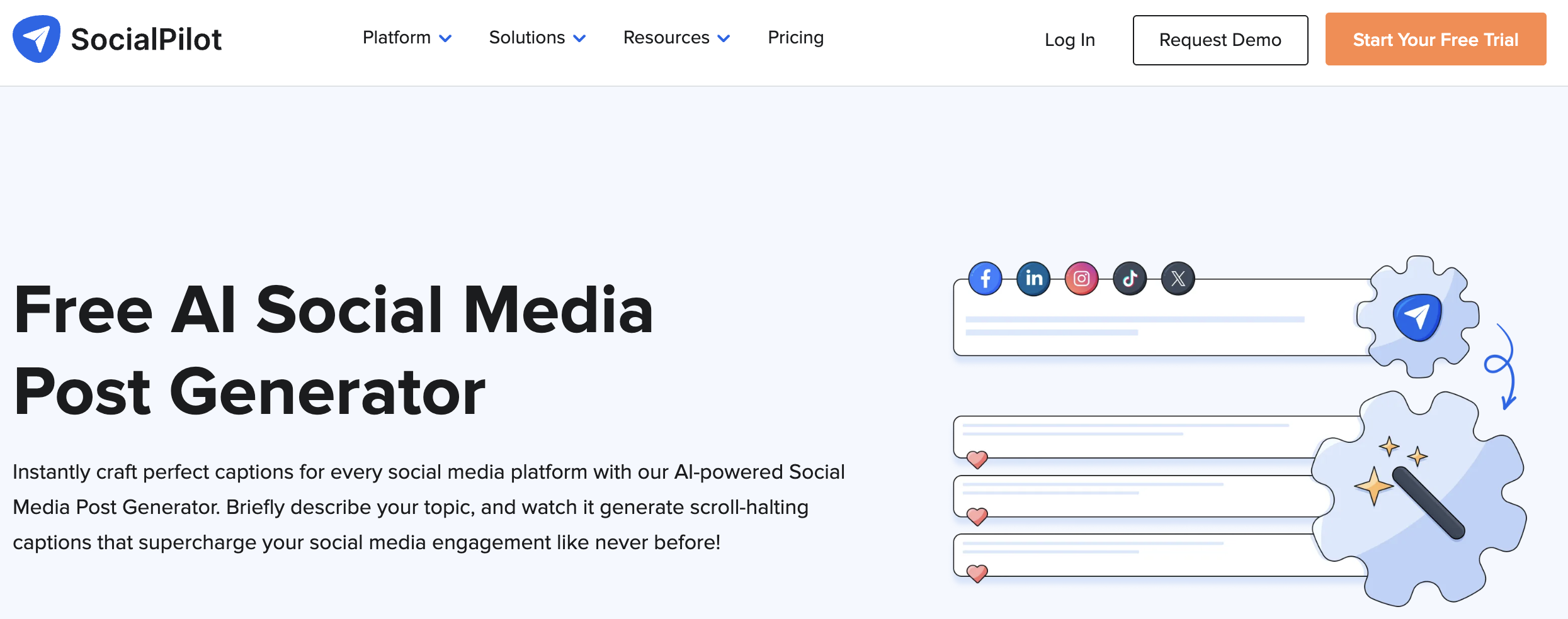 SocialPilot's multilingual generator