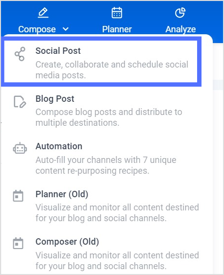 click social posts