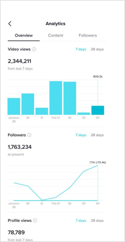 Tiktok analytics