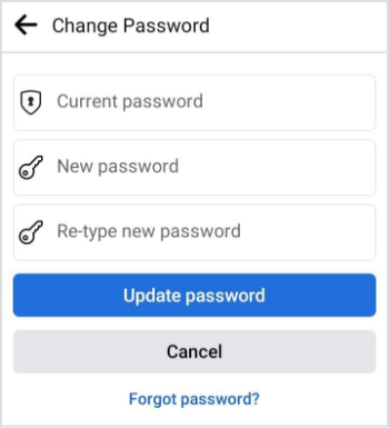 change password and save