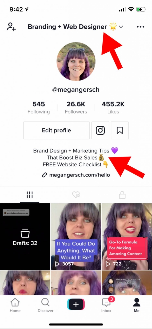 Optimize your TikTok profile