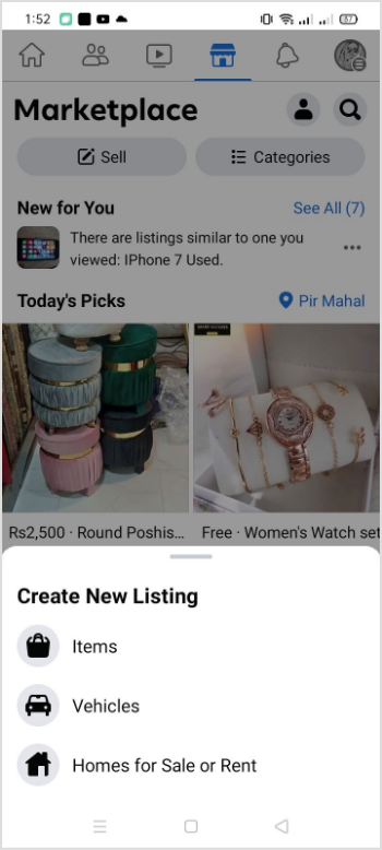 Create listing