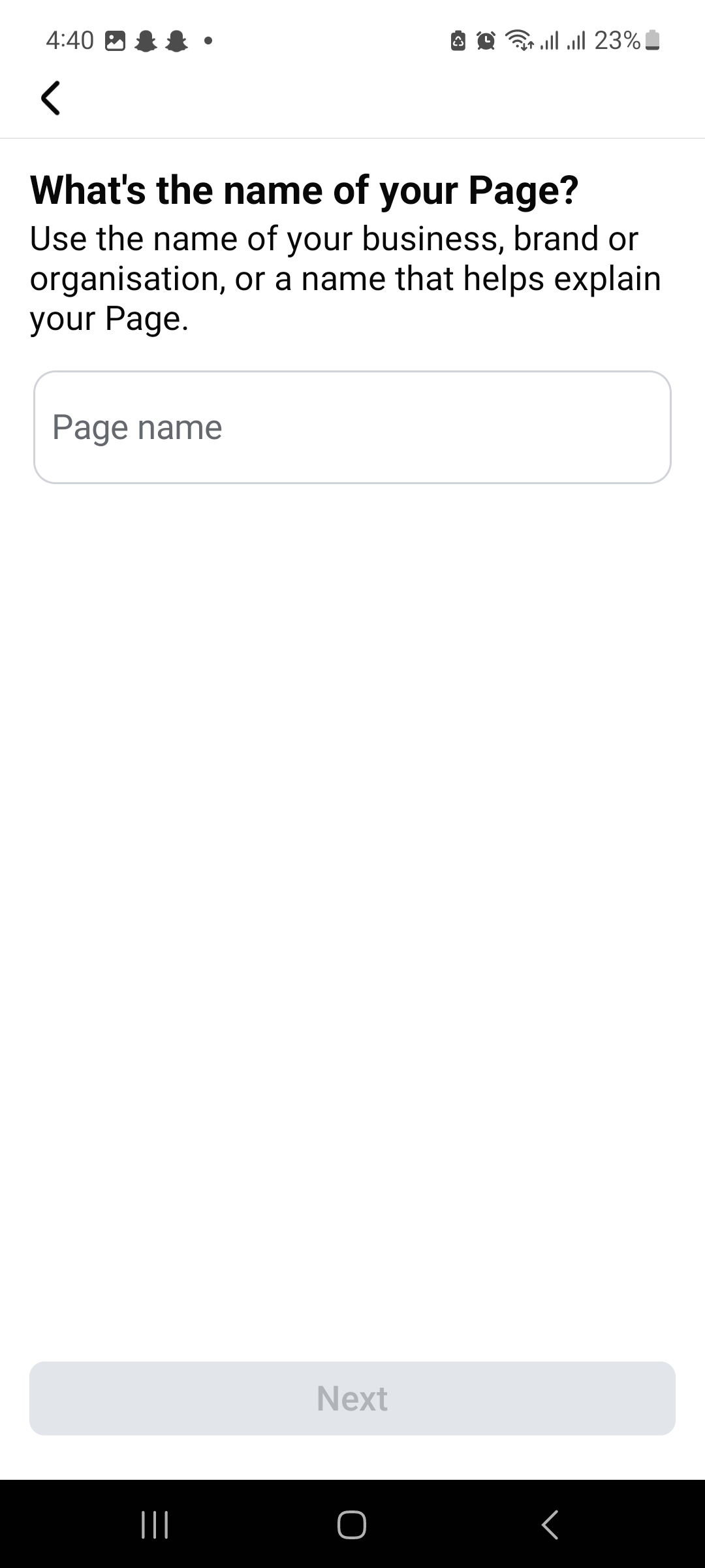 page name
