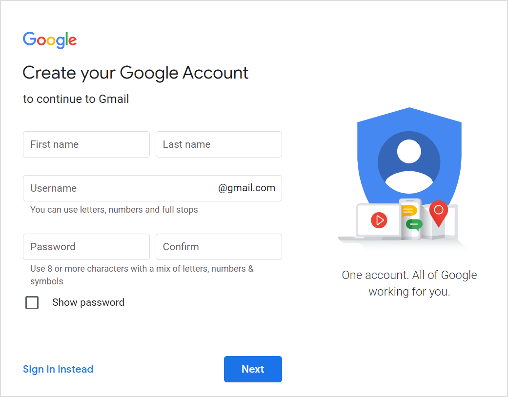 Create Google Account Without A Phone Number