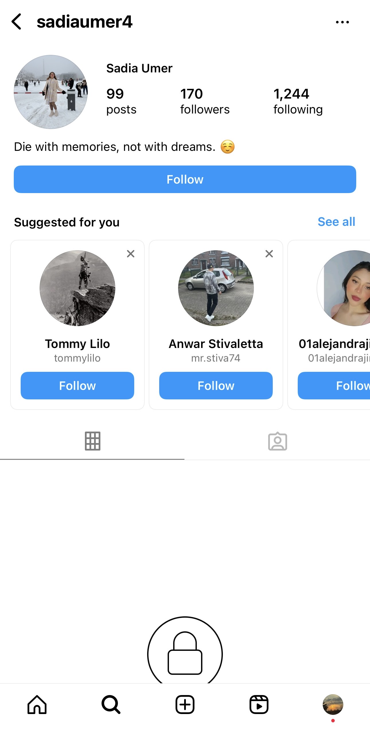 Private accounts: