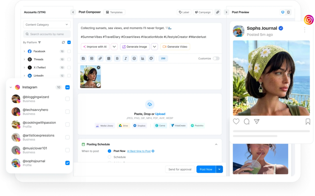 content studio instagram schedular automation