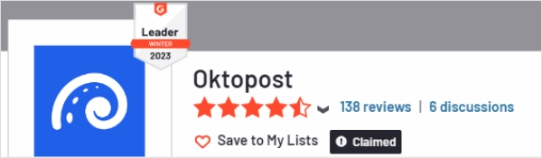 oktopost g2 ratings