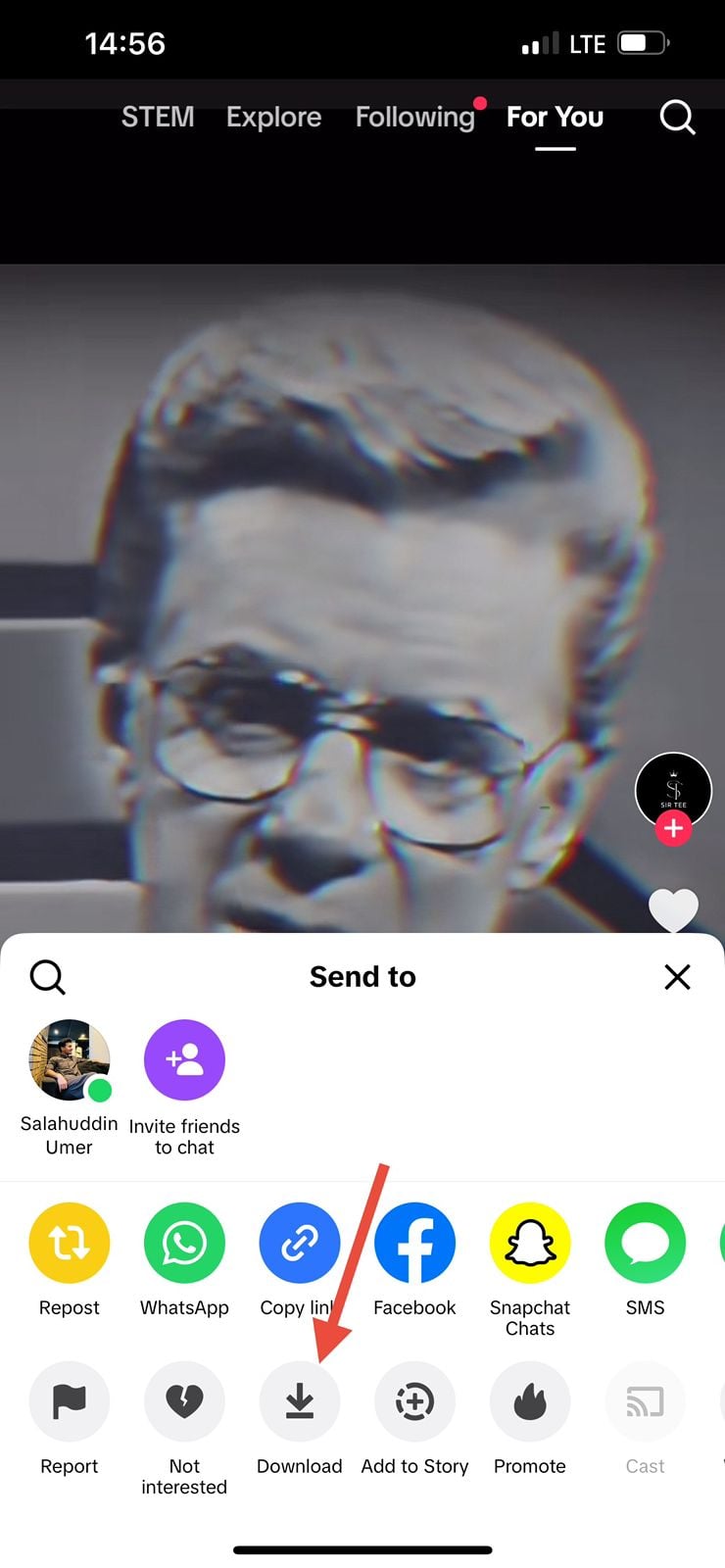 tap on Download icon