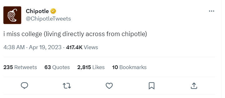 Chipotle tweets