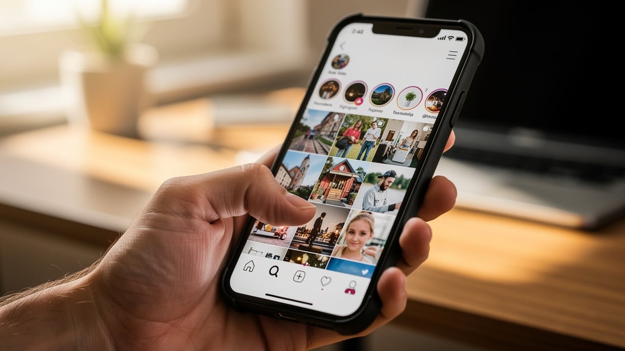 Navigating Instagram settings menu on mobile device