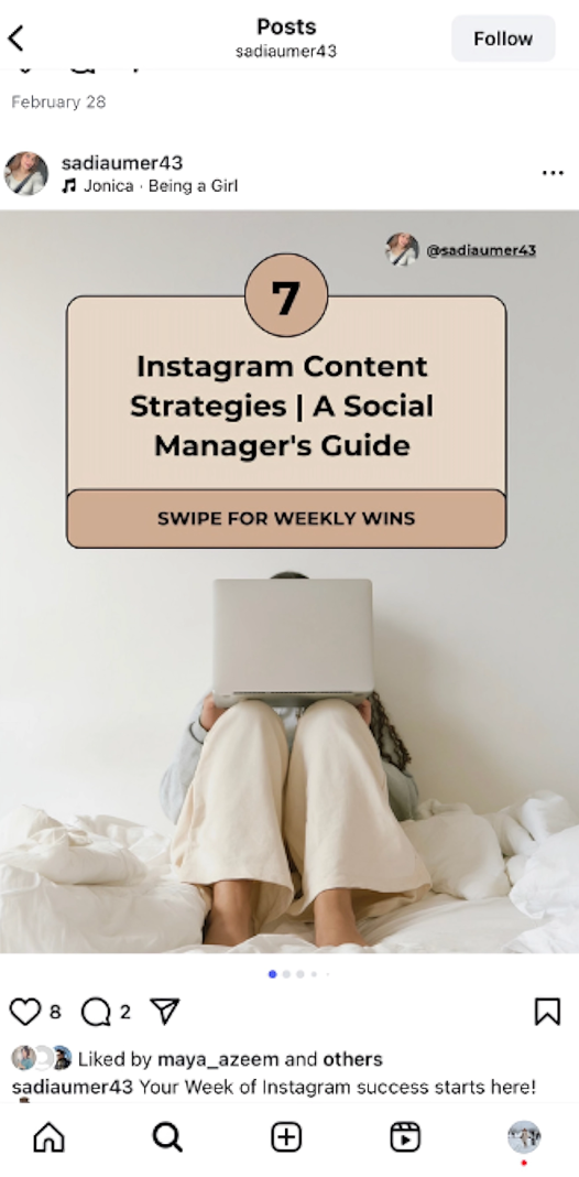 Instagram carousel