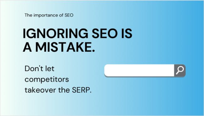 ignoring seo is a mistake