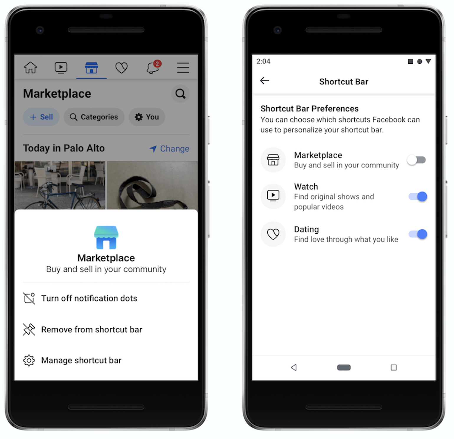 How to remove shortcuts from Facebook on Android