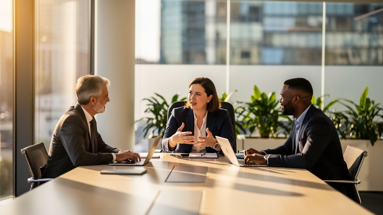 business team discussing customer experience strategy