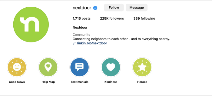 nextdoor instagram