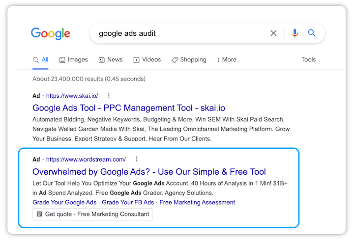 Pay-per-click advertising (PPC